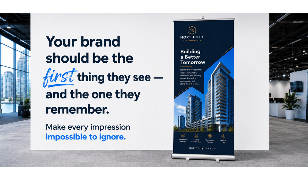 Roll Up Banner Printing in Vancouver: Sizes, Design Tips & How to Order Fast